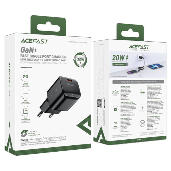 ACEFAST A73  mini PD20W GaN USB-C charger (EU) - Image 2