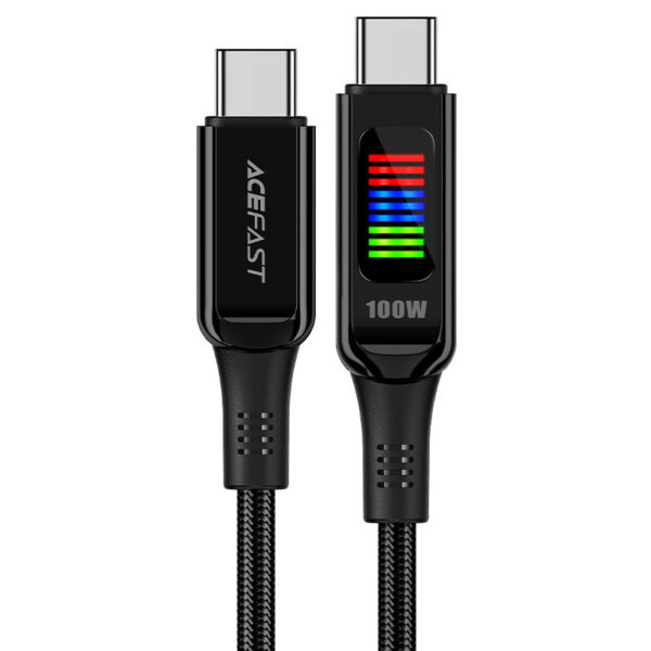 ACEFAST C7-03 USB-C to USB-C zinc alloy charging data cable with display