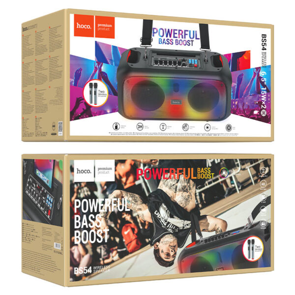 BS54 Party wireless dual mic outdoor BT speaker