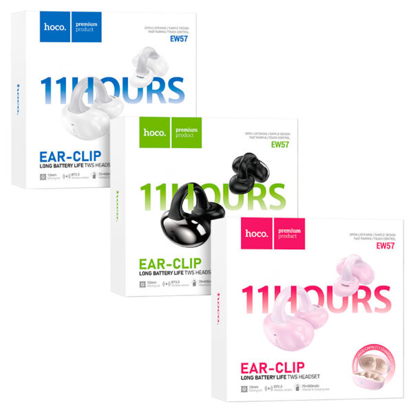 EW57 Auspicious clip-on true wireless BT headset
