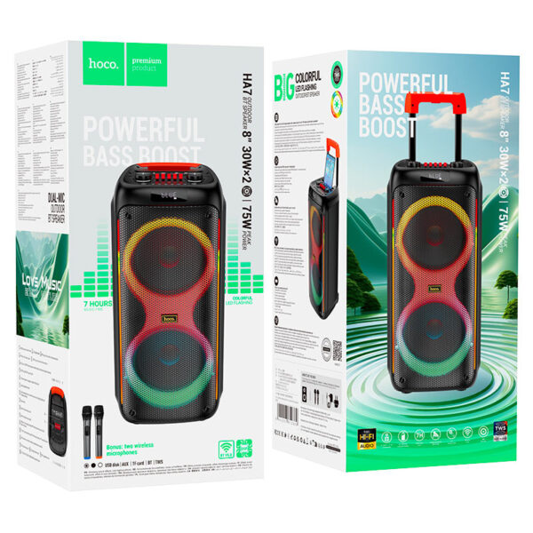 HA7 Leader wireless dual-mic outdoor BT speaker - Image 2