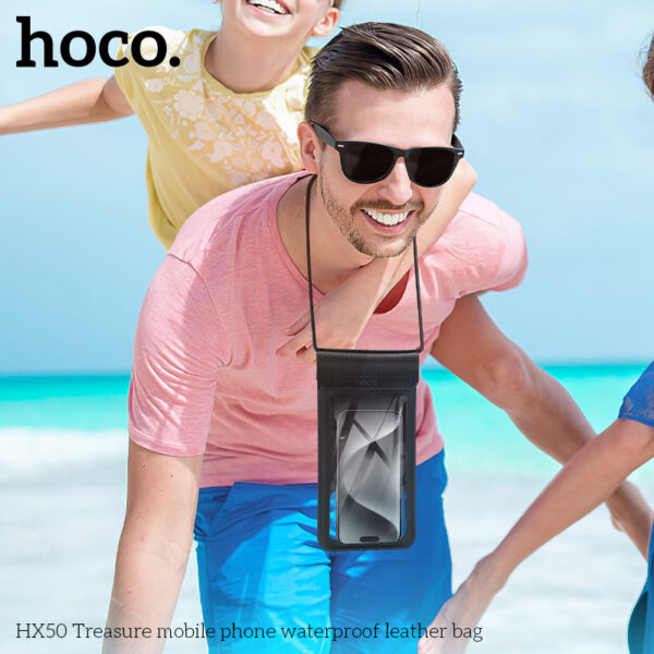 HX50 Treasure mobile phone waterproof leather bag