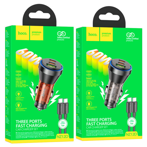 NZ12D Lucky PD60W(2C1A) car charger