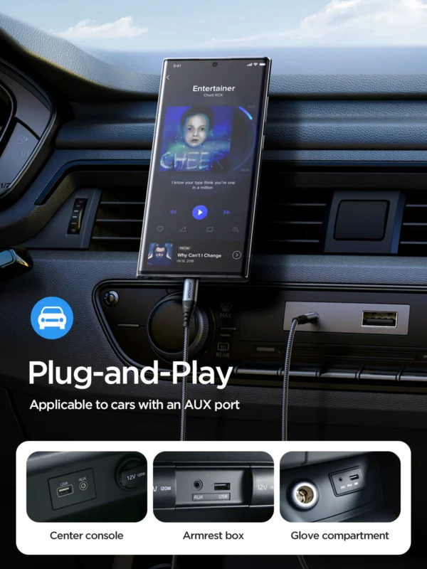 JOYROOM SY-A07 AUDIO-TRANSFER SERIES AUX AUDIO CABLE (TYPE-C TO 3.5 MM ) 1.2M-BLACK - Image 4