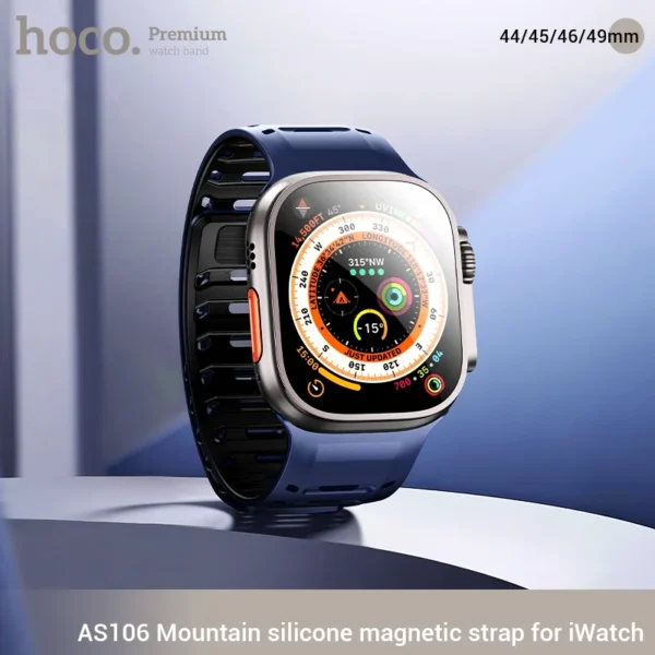 HOCO AS106 MOUNTAIN SILICONE MAGNETIC STRAP FOR  IWATCH (44/45/46/49 MM)