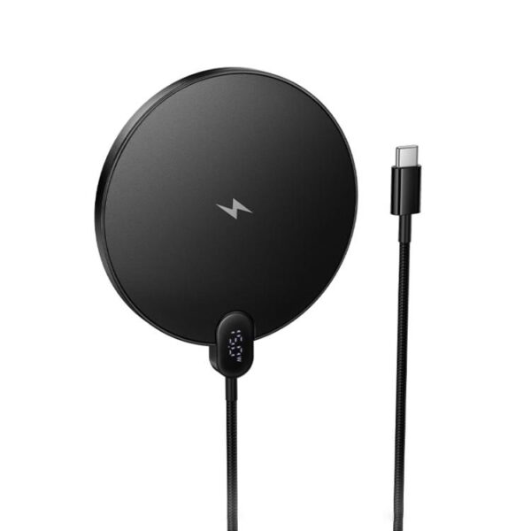 HOCOCW62 PEAK DESKTOP WIRELESS FAST CHARGER WITH DIGITAL DISPLAY AND CABLE