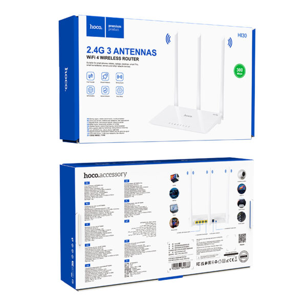 HOCO HI30 WIFI4 WIRELESS ROUTER (EU)