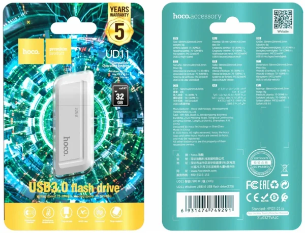 HOCO UD11 WISDOM USB 3.0 USB FLASH DRIVE(32G) - Image 3