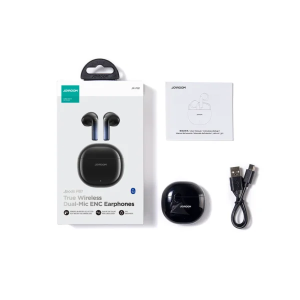 JOYROOM JR-PB1 TRUE WIRELESS DUAL-MIC ENC EARPHONES-WHITE - Image 4