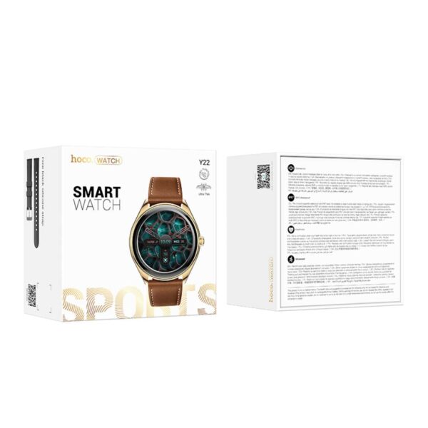 HOCO Y22 AMOLED SMART SPORTS WATCH (CALL VERSION) GOLD