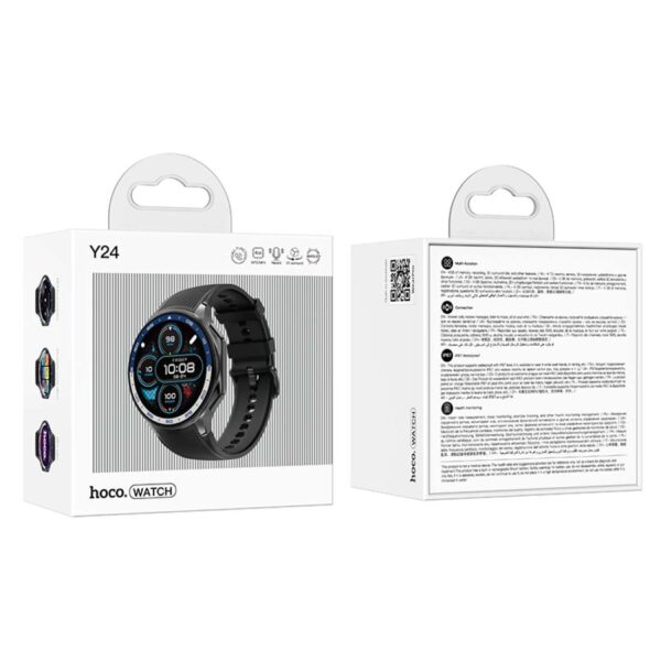 HOCO Y24 AMOLED SMART SPORTS WATCH (CALL VERSION) BLACK