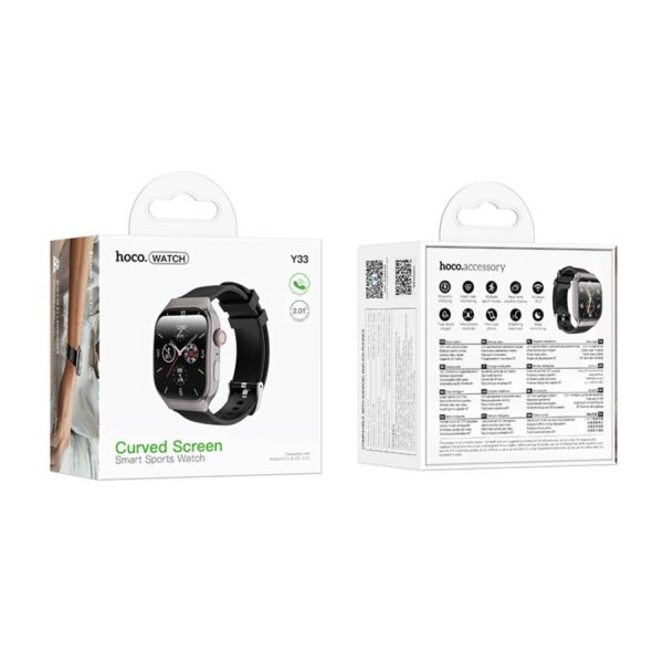 HOCO Y33 SMART SPORTS WATCH (CALL VERSION) BLACK - Image 5