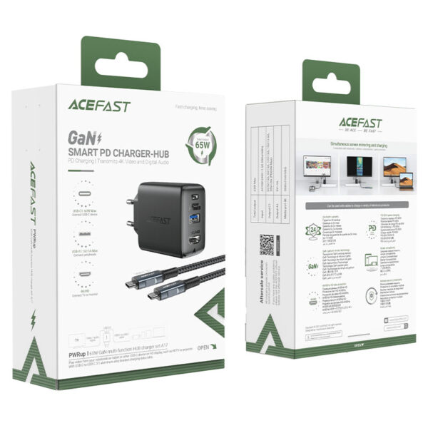 ACEFAST A17 65W GAN MULTI-FUNCTION HUB CHARGER SET (EU) - Image 3