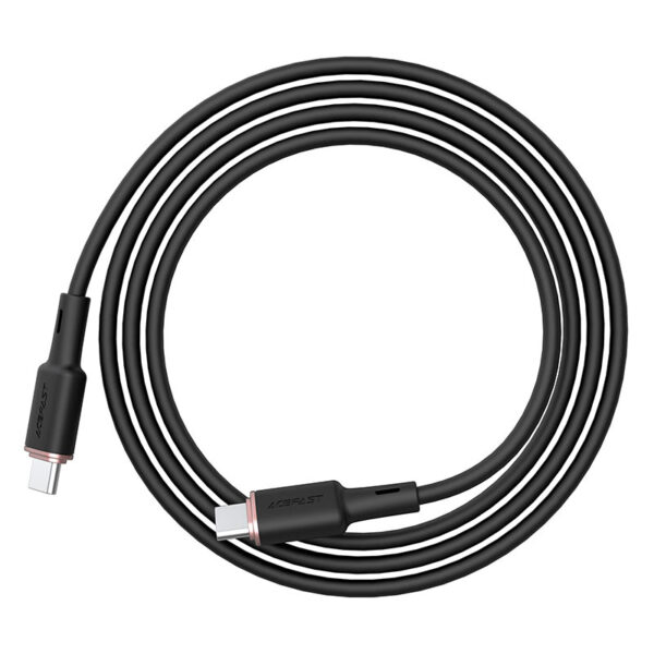 ACEFAST C2-03 USB-C TO USB-C ZINC ALLOY SILICONE CHARGING DATA CABLE BLACK