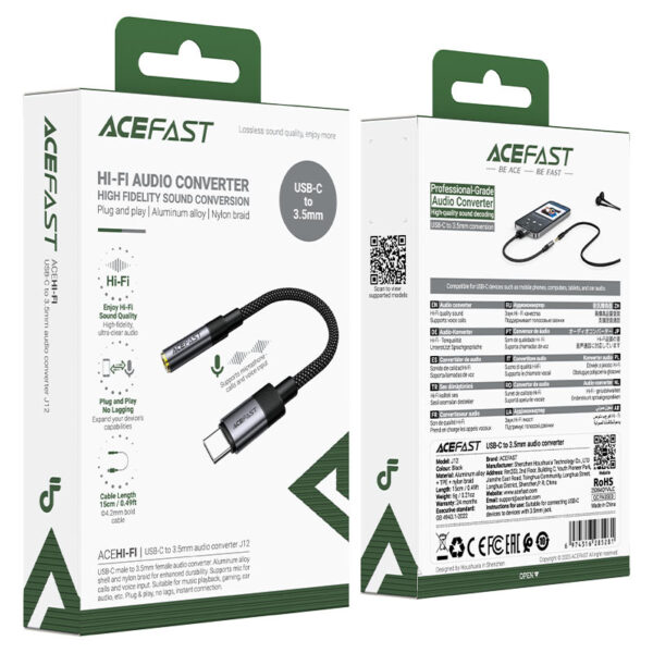 ACEFAST J12 Audio converter USB-C to 3.5mm female