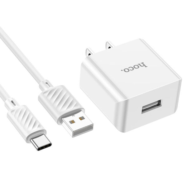 HOCO C106A LEISURE SINGLE PORT CHARGER SET (MICRO)(EU) - Image 4