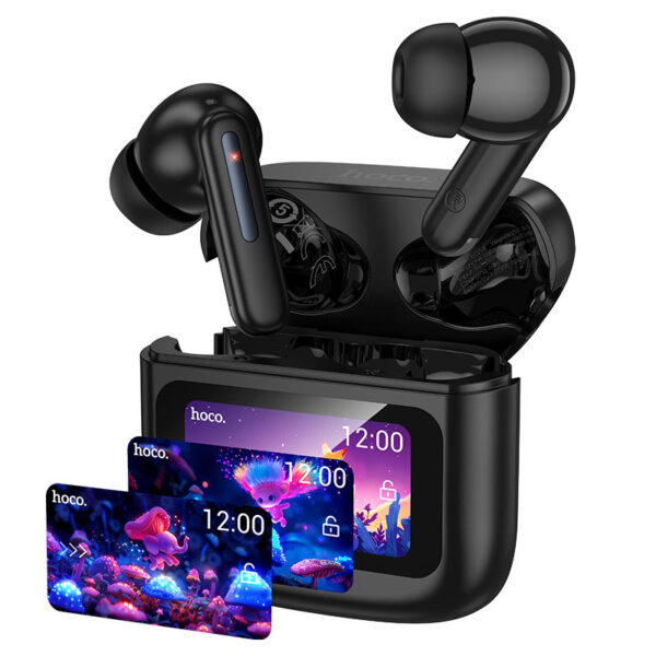 HOCO EQ14 COOL COLOR TRUE WIRELESS BT HEADSET WITH TOUCH SCREEN BLACK - Image 2