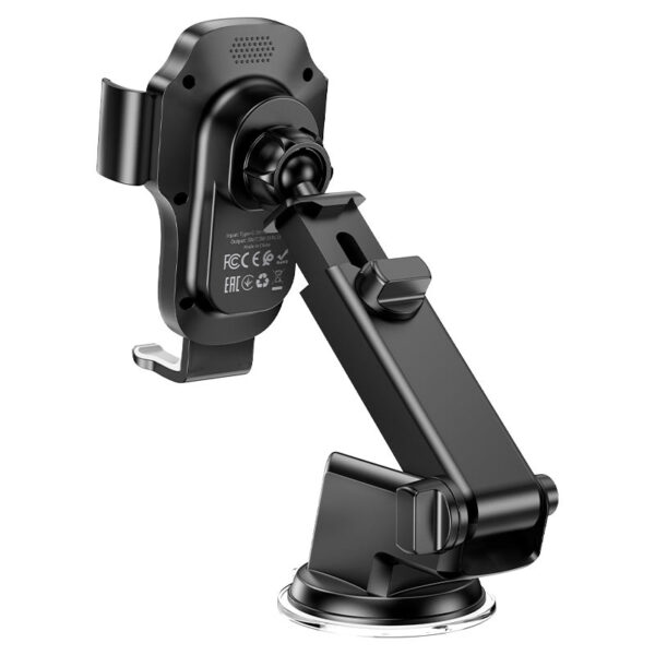 HOCO HW3 WISE AUTOMATIC INDUCTION WIRELESS FAST CHARGING CAR HOLDER (CENTER CONSOLE) - Image 7