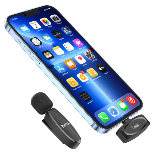 HOCO L15 IP CRYSTAL LAVALIER WIRELESS DIGITAL MICROPHONE - Image 3