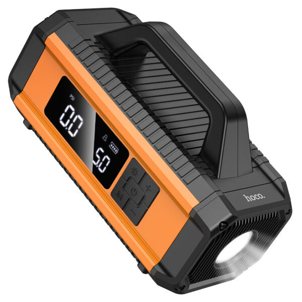 HOCO QS4 INTELLIGENT AIR PUMP WITH EMERGENCY STAR-UP POWER BANK (10000 MAH) - Image 2