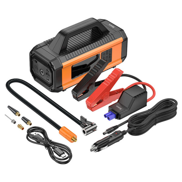 HOCO QS4 INTELLIGENT AIR PUMP WITH EMERGENCY STAR-UP POWER BANK (10000 MAH) - Image 8