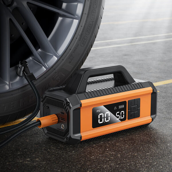 HOCO QS4 INTELLIGENT AIR PUMP WITH EMERGENCY STAR-UP POWER BANK (10000 MAH) - Image 4