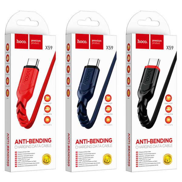 HOCO X59 VICTORY CHARGING DATA CABLE TYPE-C (L=2M) - Image 2