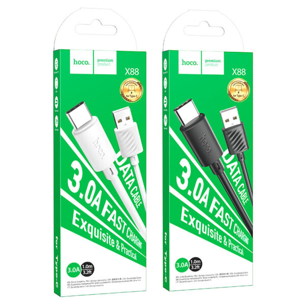 HOCO X88 GRATIFIED CHARGING DATA CABLE FOR TYPE-C (UNPACKAGED) - Image 3