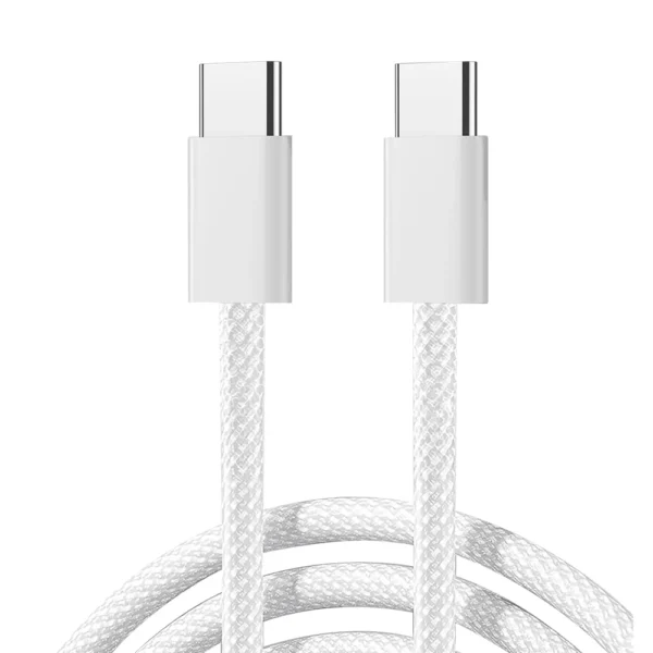 JOYROOM S-A45 BEN SERIES BRAIDED 60W FAST CHARGING DATA CABLE (TYPE-C TO TYPE-C) 1M-WHITE