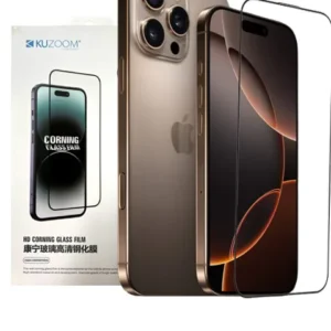 Kuzoom 10 in 1 Tempered Glass iPhone 16 Pro Max with Package